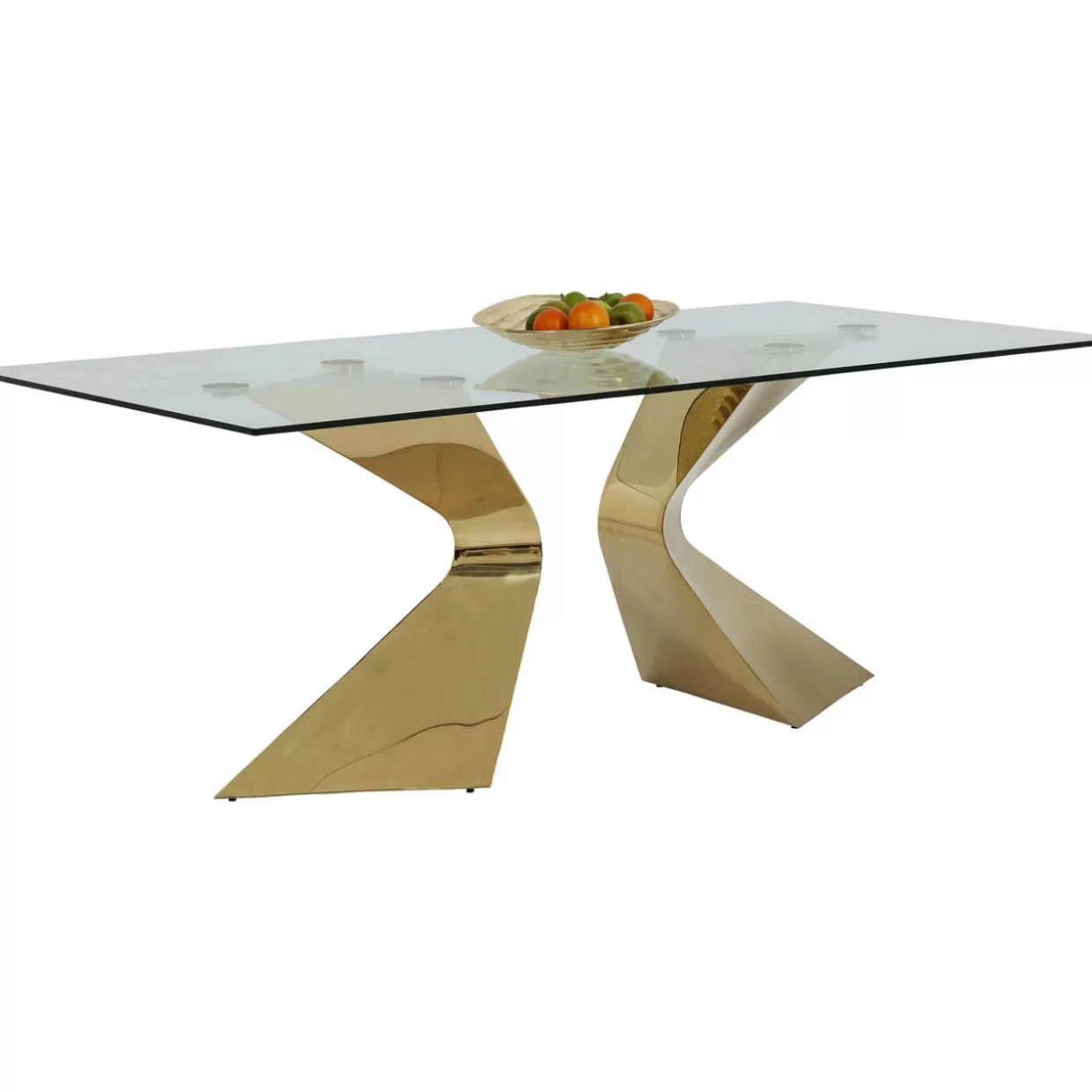 Tavolo Elegante Gloria Gold by KARE Design - 200x100 cm in Metallo Dorato con Piano Laccato, Design Esclusivo per Soggiorni di Lusso
