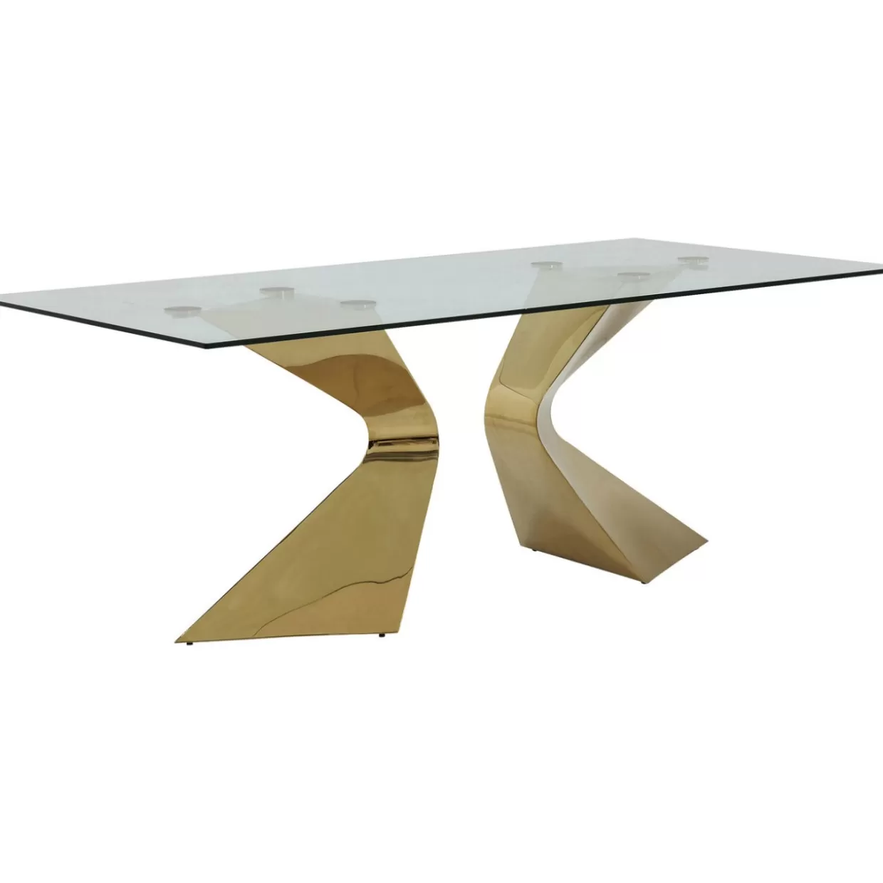 Tavolo Elegante Gloria Gold by KARE Design - 200x100 cm in Metallo Dorato con Piano Laccato, Design Esclusivo per Soggiorni di Lusso