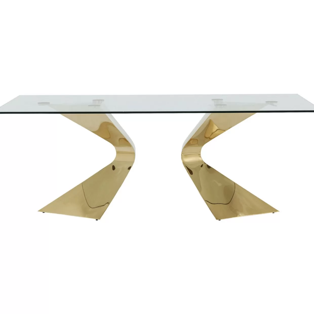 Tavolo Elegante Gloria Gold by KARE Design - 200x100 cm in Metallo Dorato con Piano Laccato, Design Esclusivo per Soggiorni di Lusso