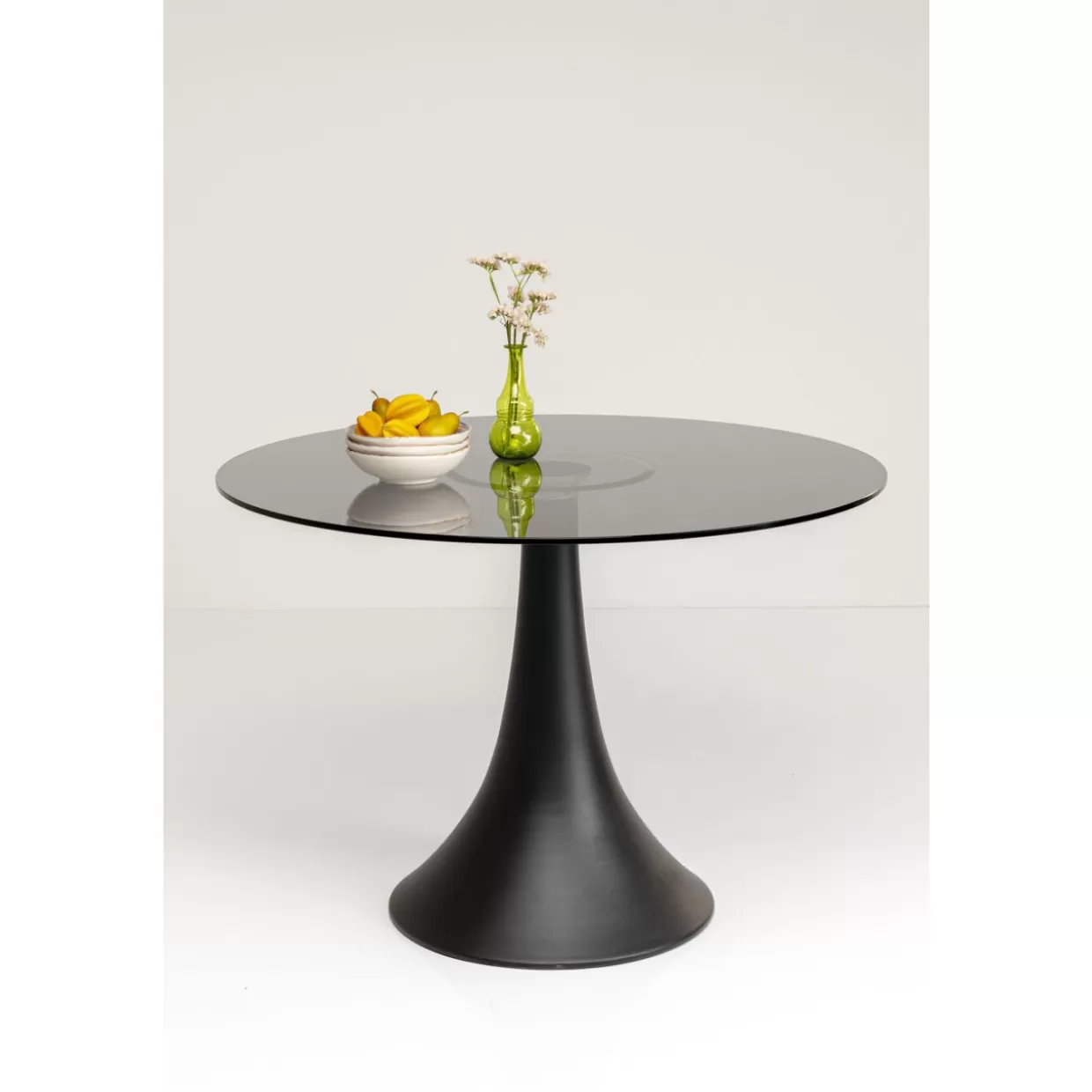 Tavolo Moderno KARE Design - Grande Versatilità con Vetro Fumé, Diametro 110cm