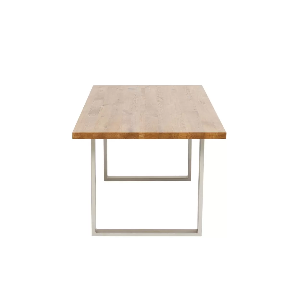 Tavolo Jackie Design Moderno in Legno di Quercia - Finitura Argentata, Dimensioni 160x80 cm per Ambienti Eleganti