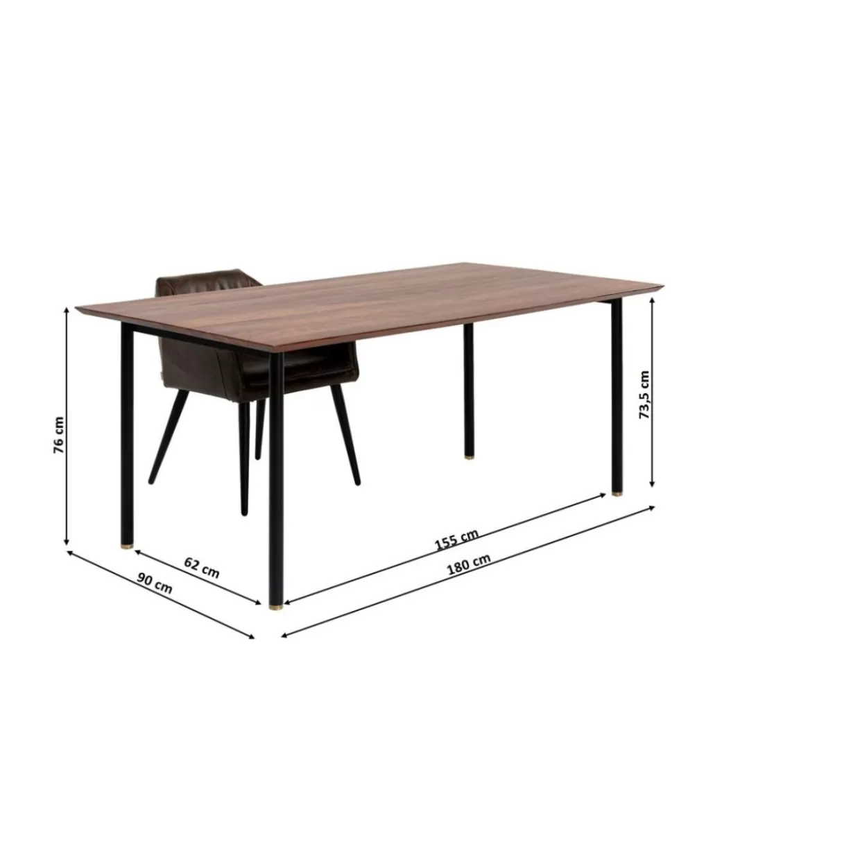KARE Design - Tavolo Elegante Ravello in Misura 180x90 cm per Ambienti Moderni