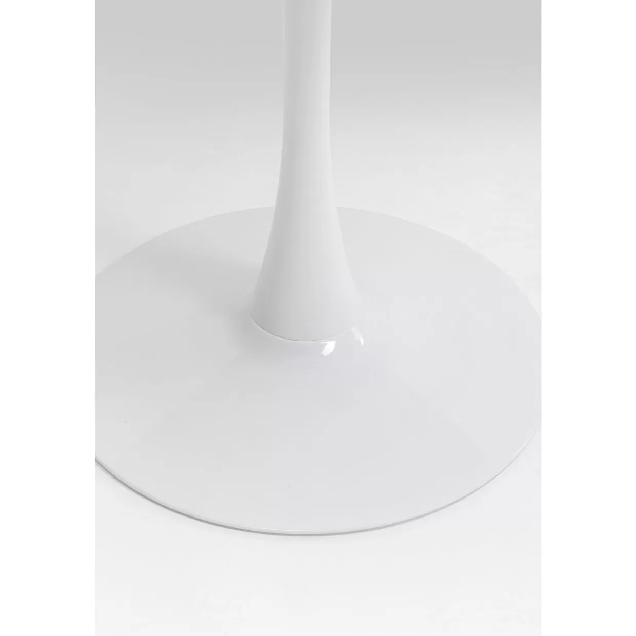 Elegante tavolo design KARE Collezione Schickeria in marmo bianco - Diametro 110cm per arredamento ricercato