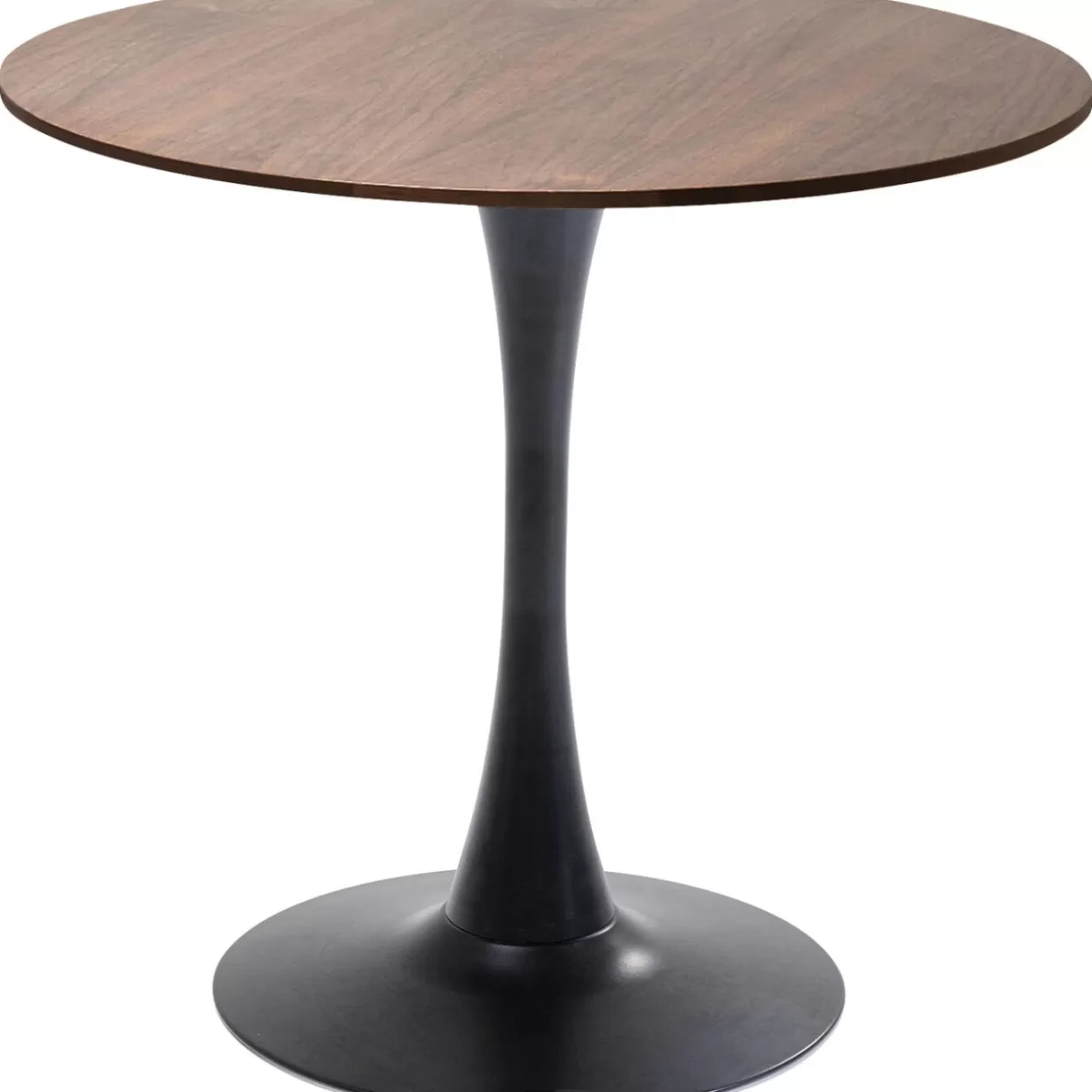 Tavolo Elegante in Noce Nero Schickeria - Design Contemporaneo con Base Ottagonale, 80 cm Diametro