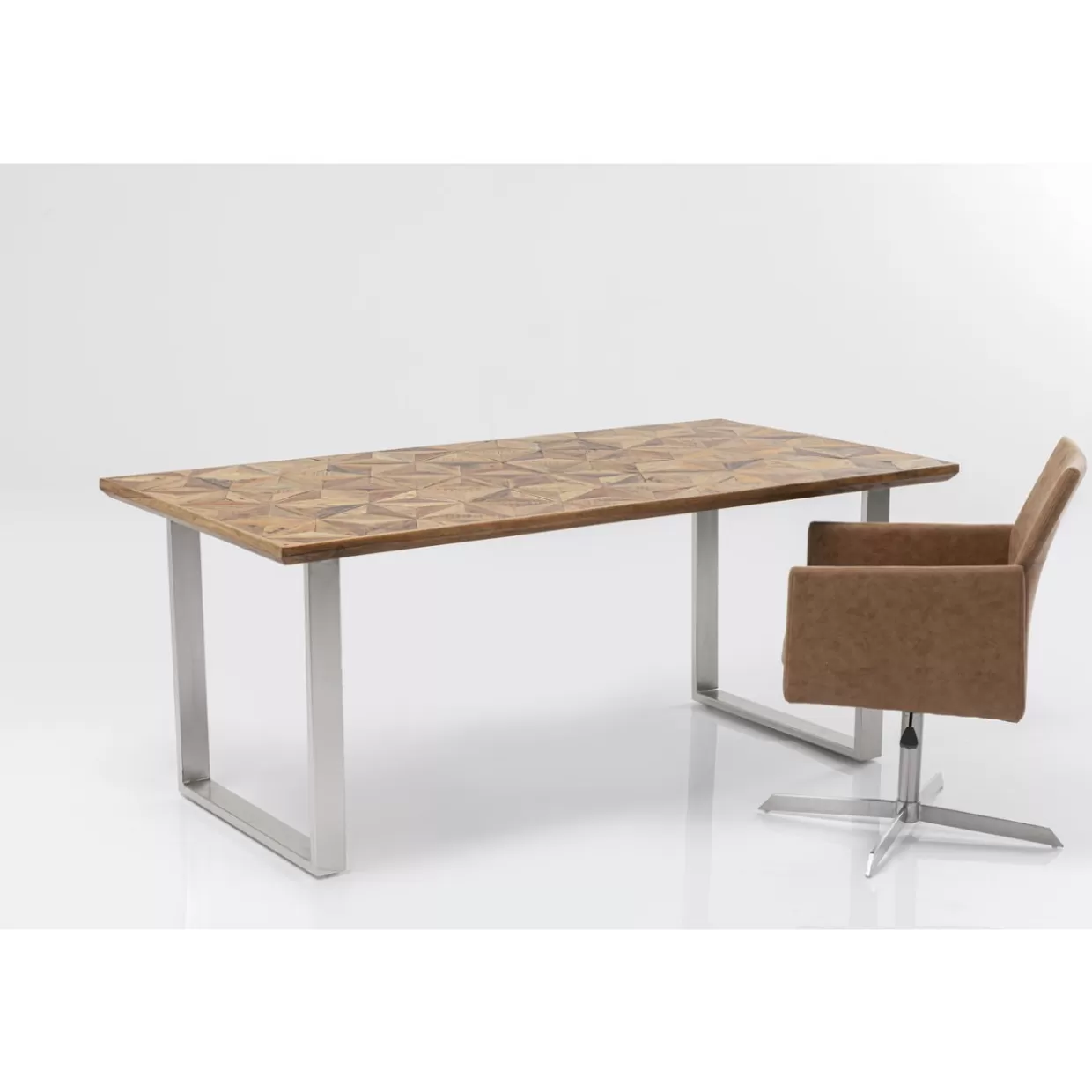 Tavolo Design Stellare in Acciaio Cromato 180x90 cm - Soluzione Elegante per Soggiorni Contemporanei KARE