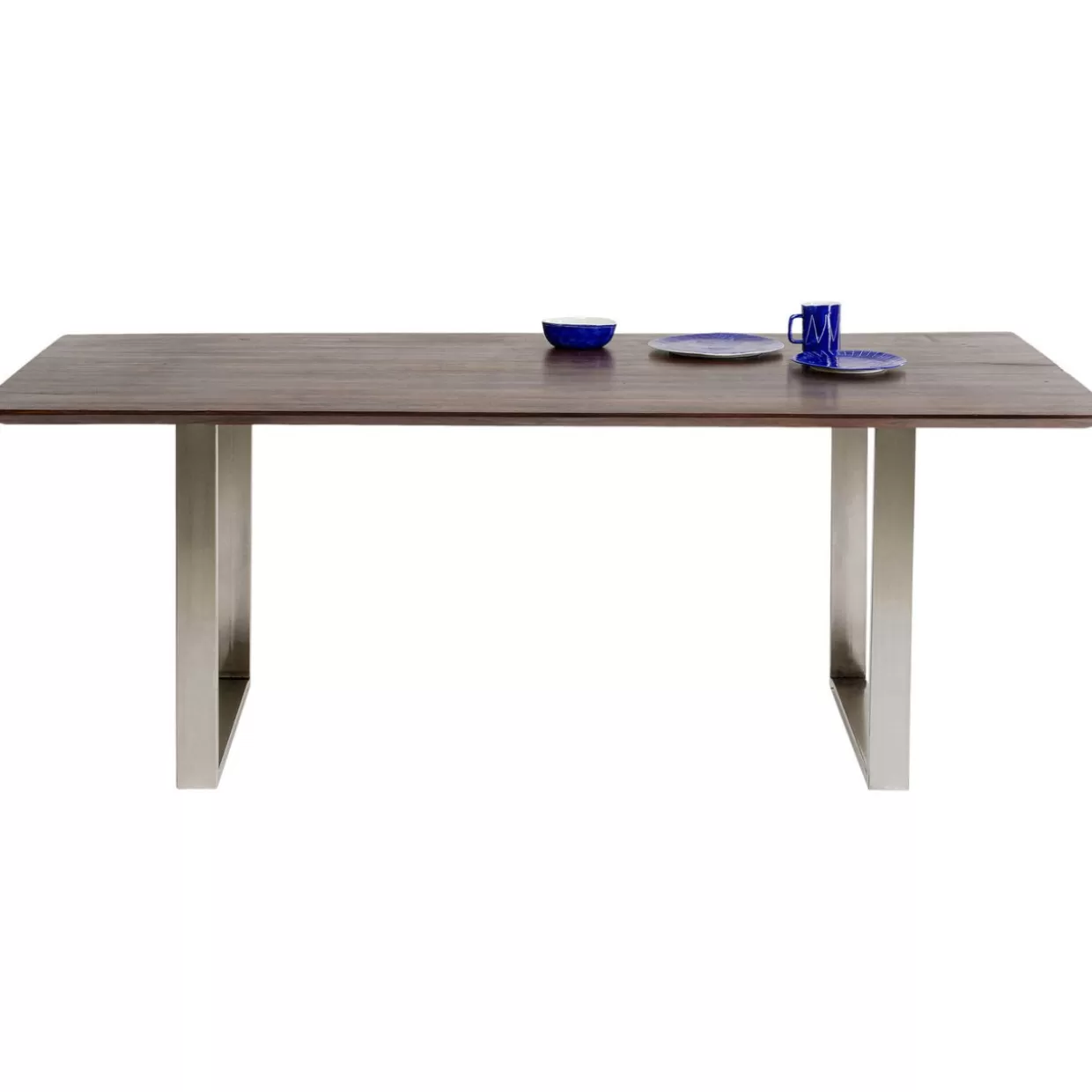 KARE Design - Tavolo Elegante Symphony per Interni Contemporanei con Struttura Cromo Scuro - Dimensioni 180x90 cm