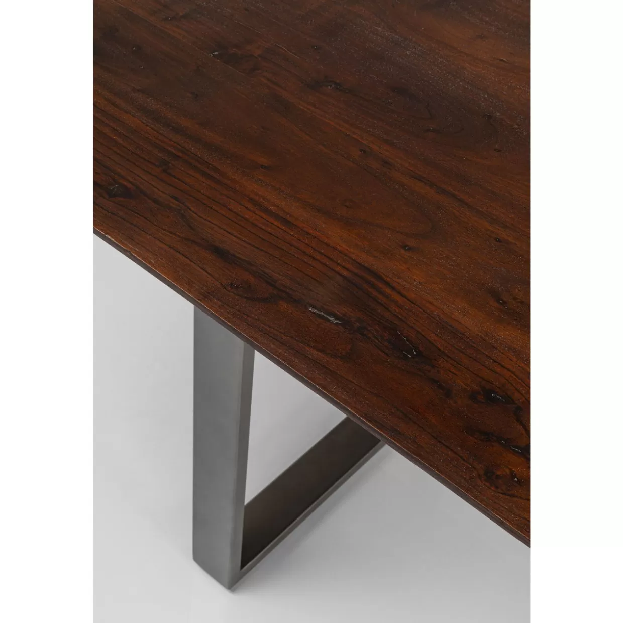 Tavolo da pranzo Symphony design elegante in acciaio industriale invecchiato 180x90 cm - Collezione esclusiva KARE
