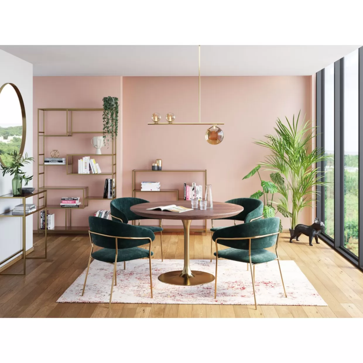 KARE Design - Base Tavolo Invitation in Ottone Lucido, Design Moderno Diametro 60 cm per Arredamento Contemporaneo