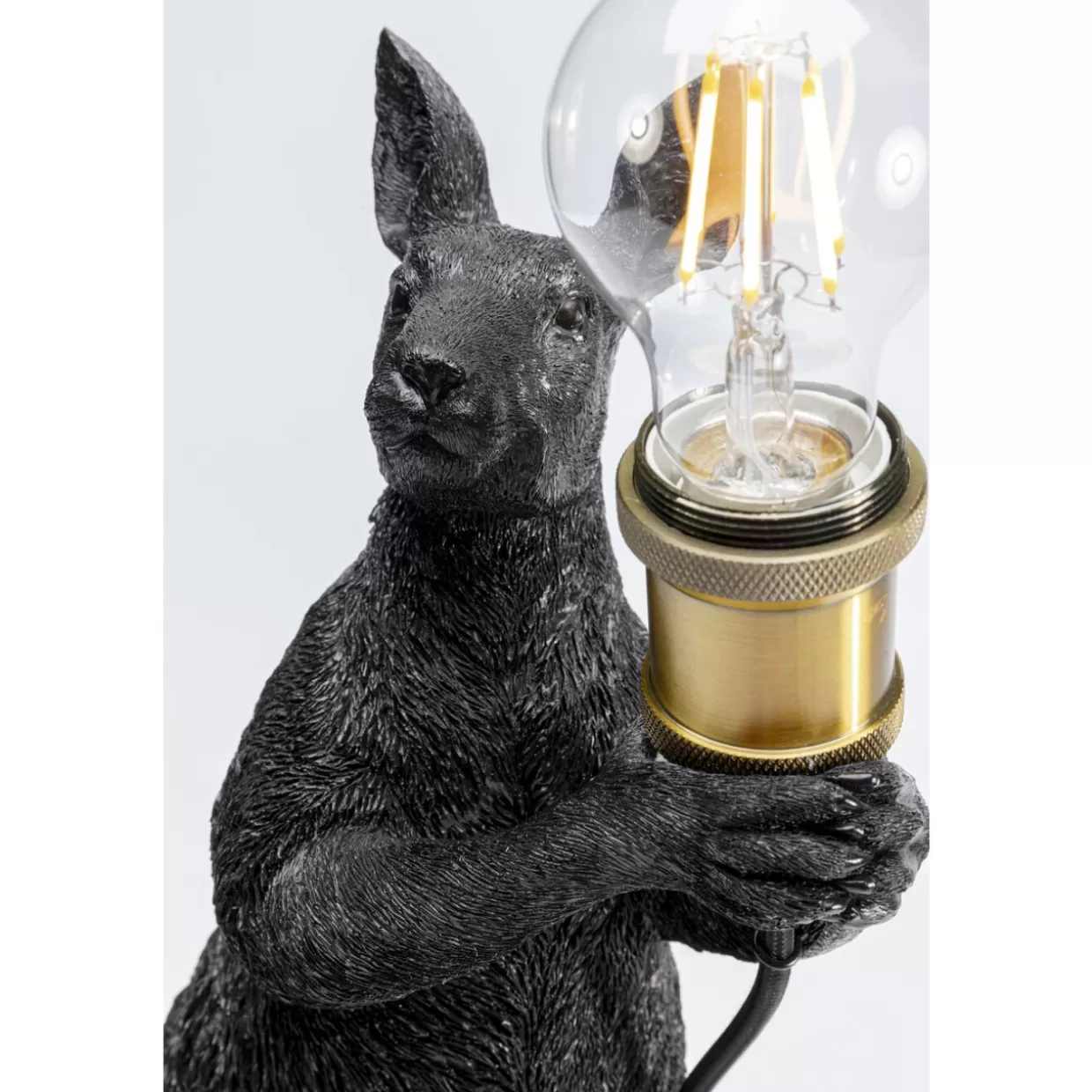 KARE Design Tischleuchten | Tischleuchte Animal Kangaroo Schwarz Matt 46Cm