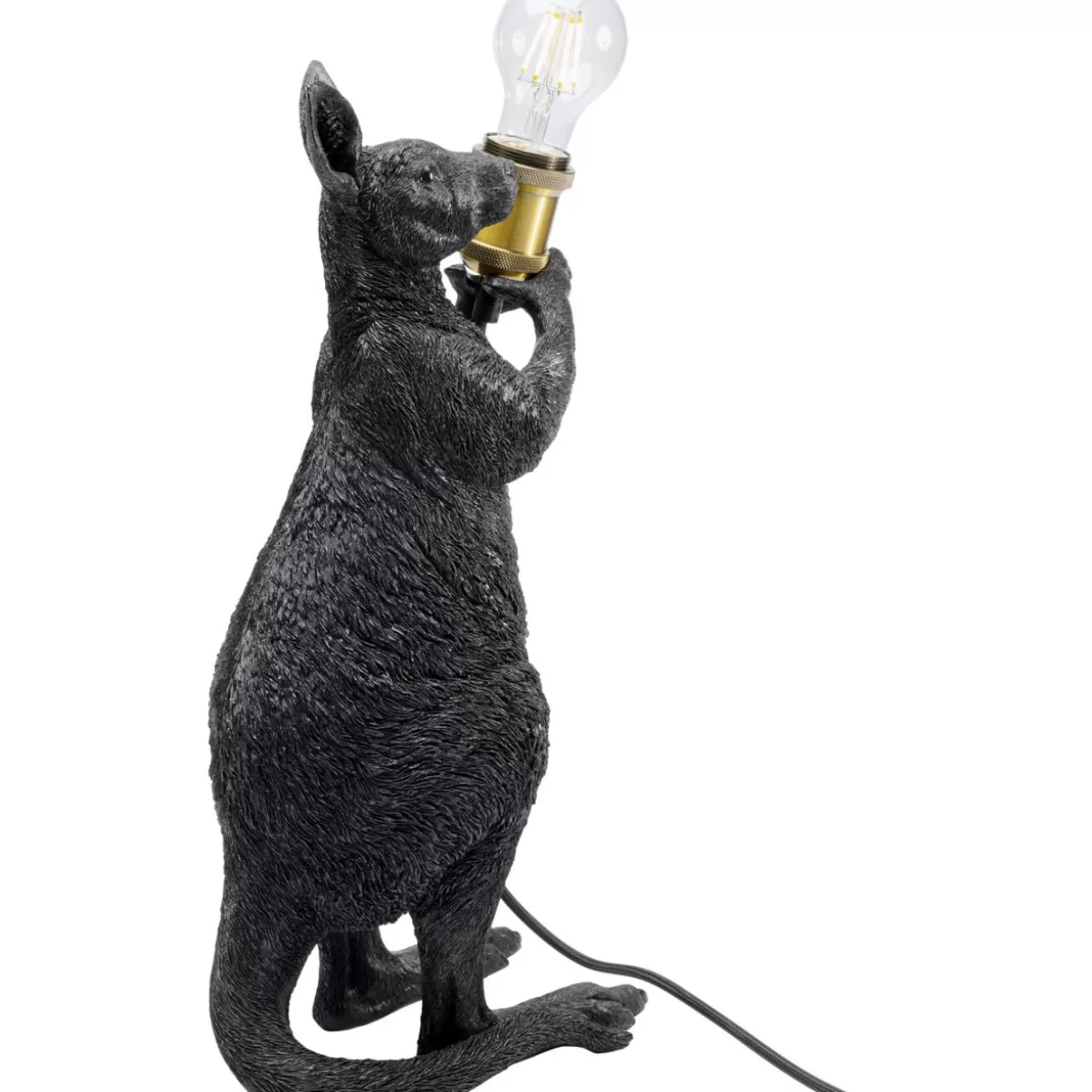 KARE Design Tischleuchten | Tischleuchte Animal Kangaroo Schwarz Matt 46Cm