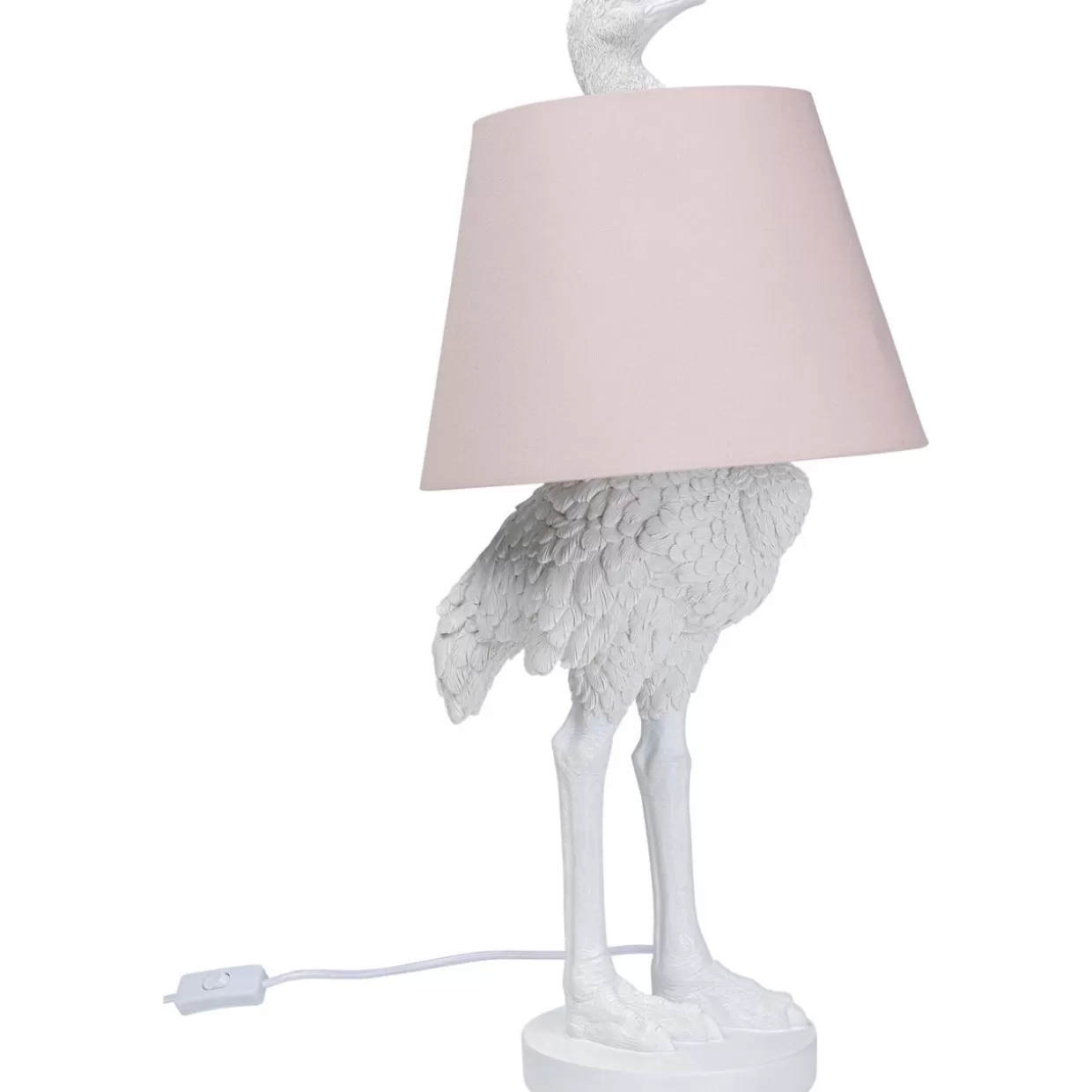 KARE Design Tischleuchten | Tischleuchte Animal Ostrich Weis 66Cm