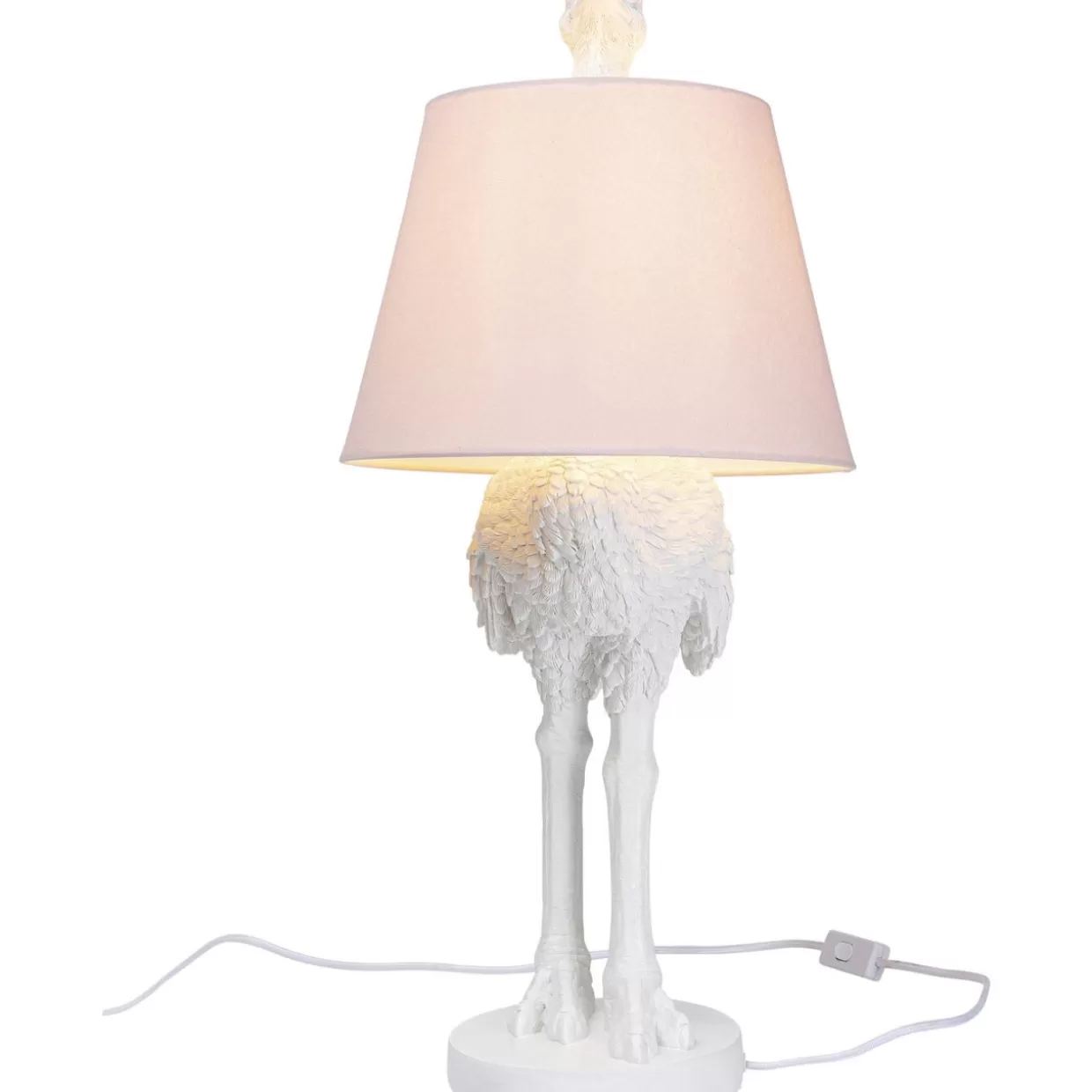 KARE Design Tischleuchten | Tischleuchte Animal Ostrich Weis 66Cm