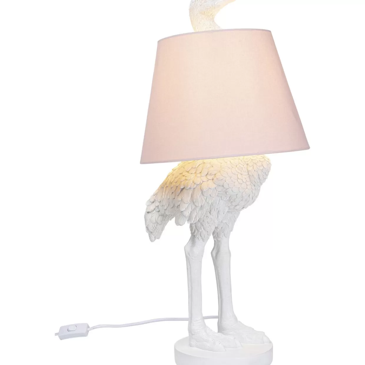 KARE Design Tischleuchten | Tischleuchte Animal Ostrich Weis 66Cm