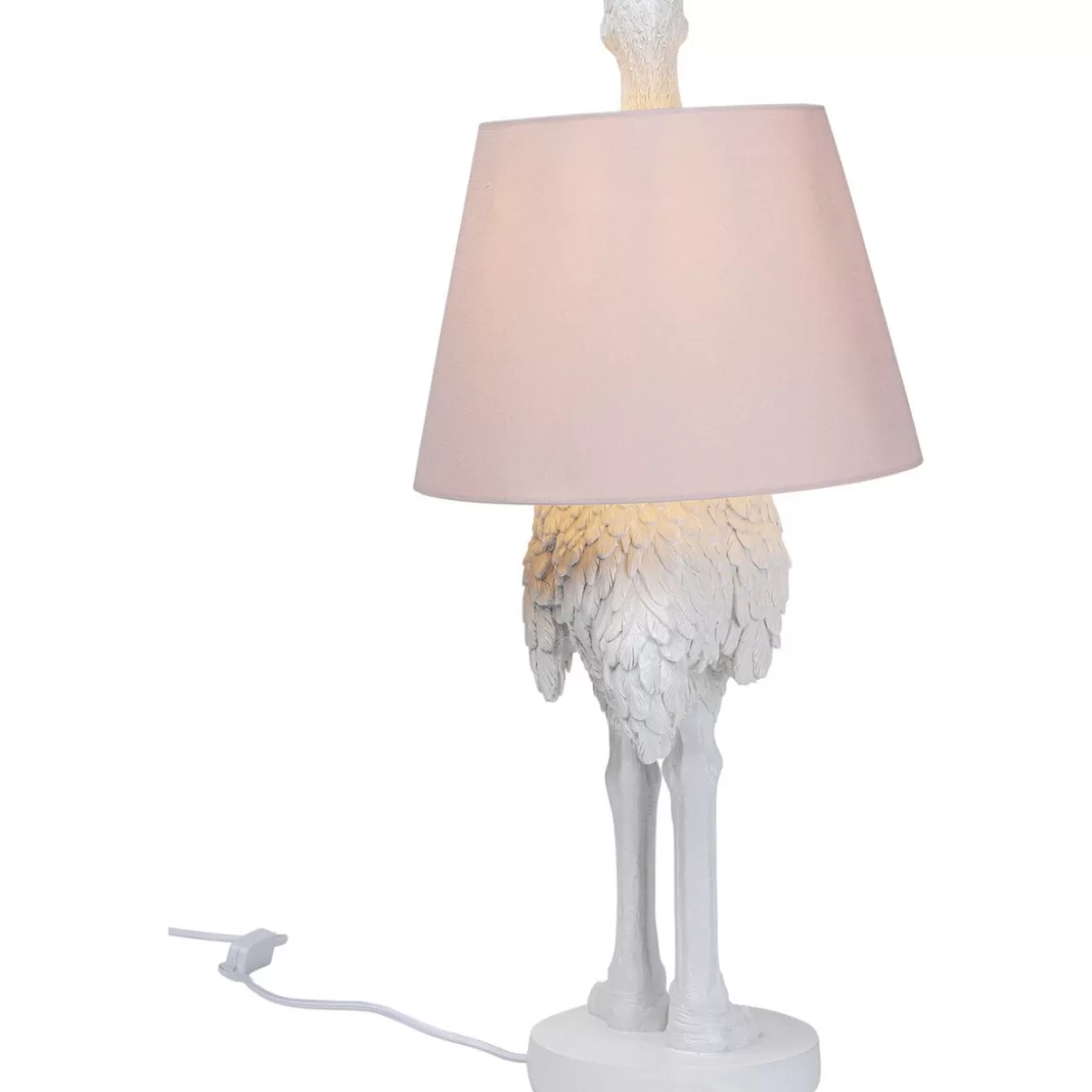 KARE Design Tischleuchten | Tischleuchte Animal Ostrich Weis 66Cm