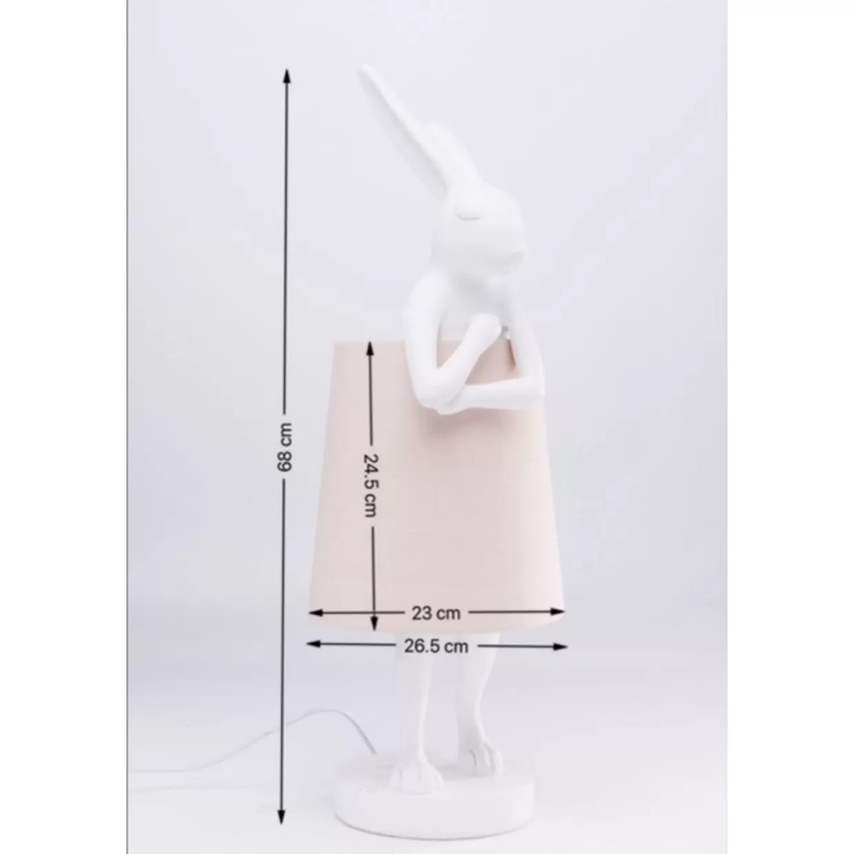 KARE Design Tischleuchten | Tischleuchte Animal Rabbit Weis 68Cm