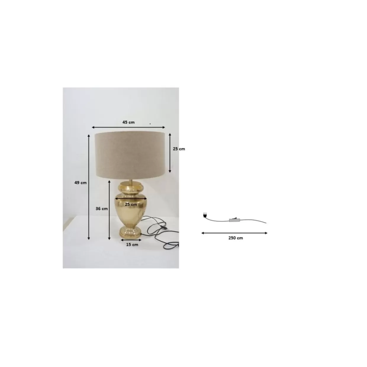 KARE Design Tischleuchten | Tischleuchte Barock Gold Beige 49Cm