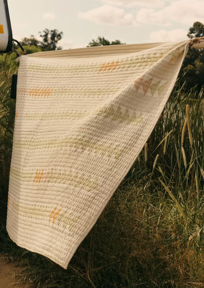 Coperta in Cotone Patchwork a Triangoli con Quadretti - Design Moderno per Letti e Divani | Trapunta Leggera con Motivo Geometrico e Conforto Naturale