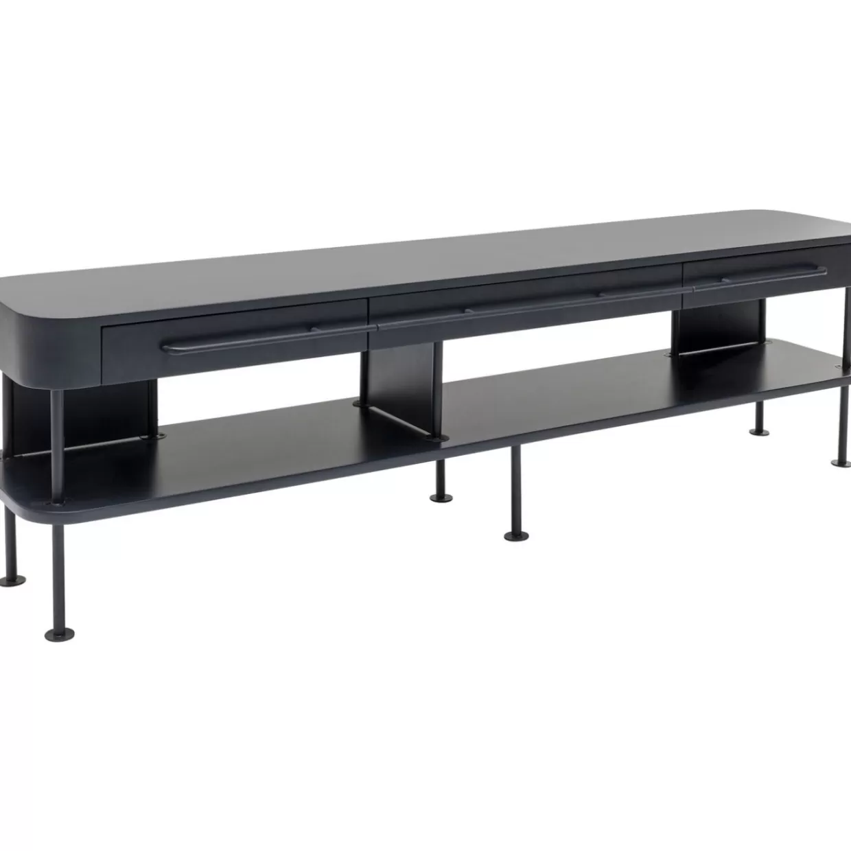 Crea spazio con stile - Comò e credenze moderne KARE Design, libreria TV Montieri in toni antracite 160x47 cm - Design funzionale per il tuo soggiorno