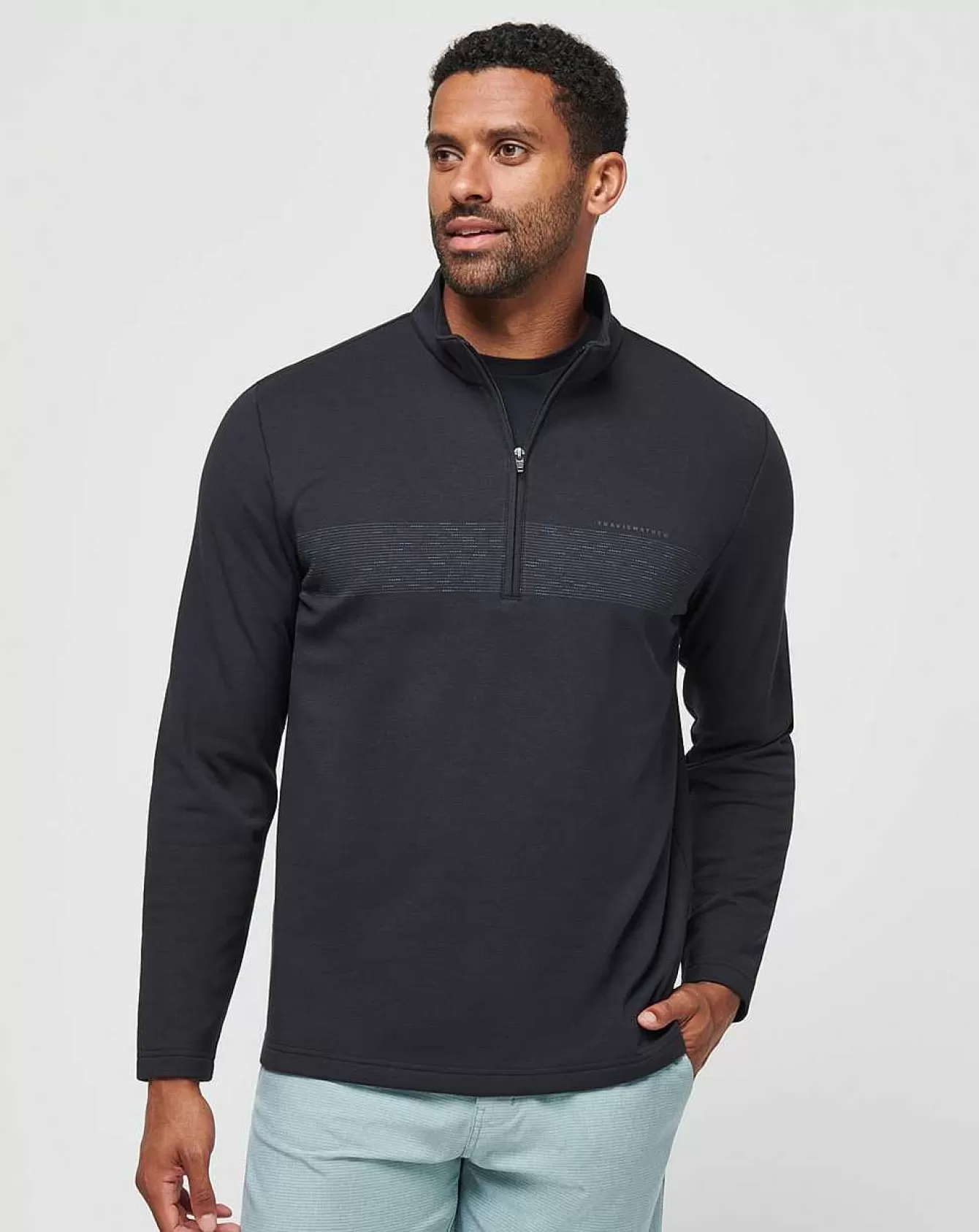 Maglione Sportivo con Zip a Quarti e Strisce Pettorali - Design Contemporaneo e Massima Funzionalità