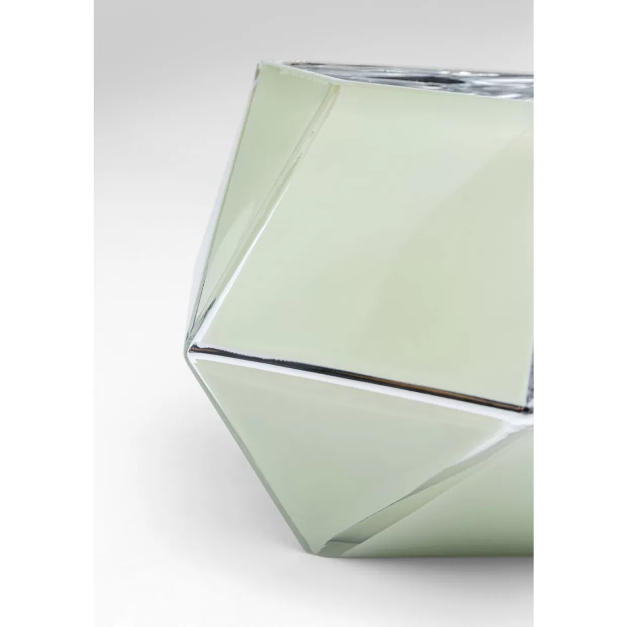 KARE Design - Vaso Decorativo Elegante in Stile Moderno, Tonalità Pastello Argento, Altezza 14 cm