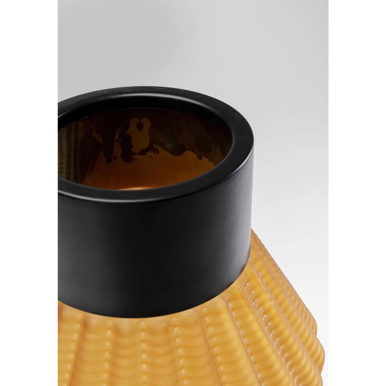 KARE Design Vaso Elegante Barfly in Ambra Opaco - 43 cm per Arredamento Moderno