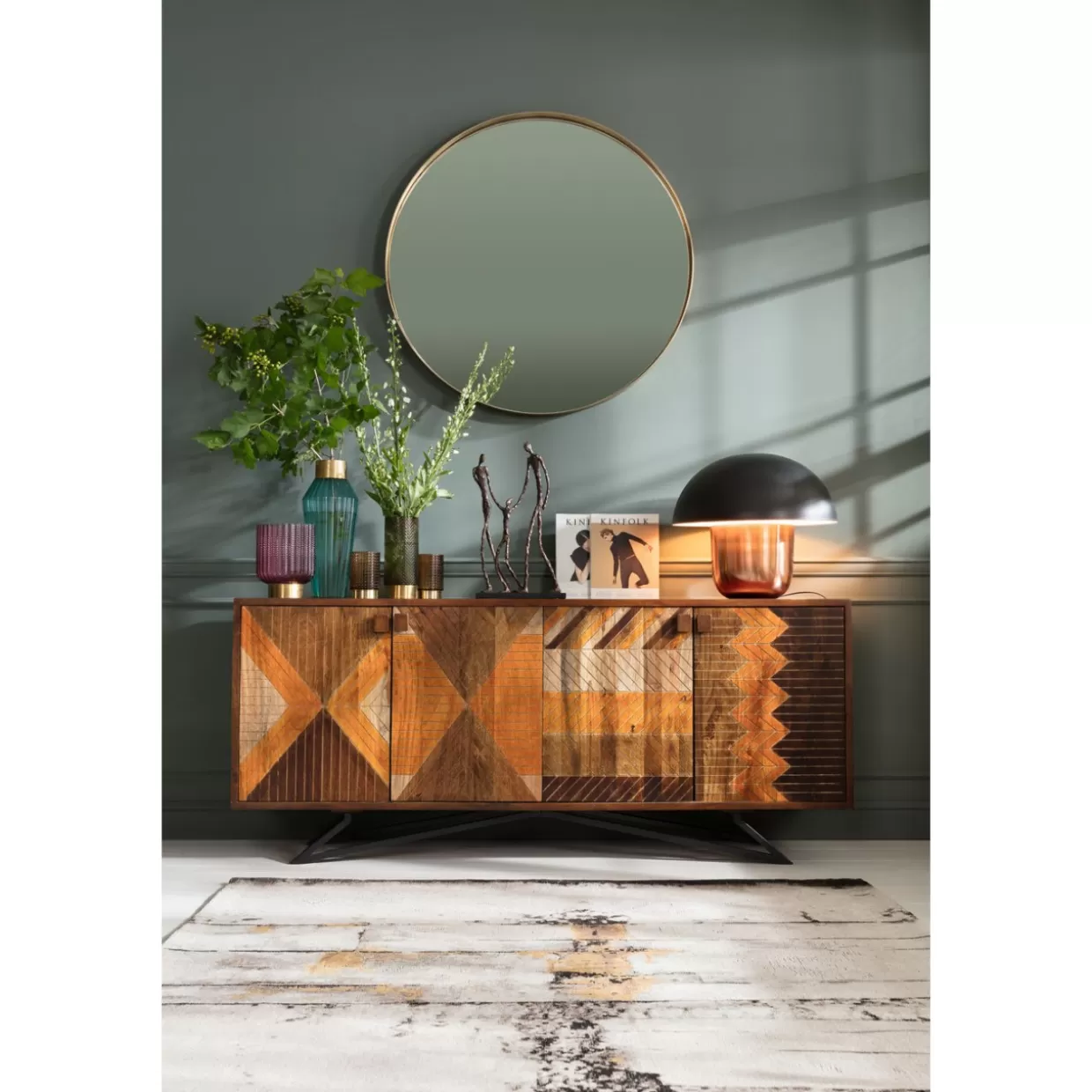 Vaso Decorativo Barfly in Verde Scuro - Design Moderno per Interni, Altezza 25 cm - KARE Collection