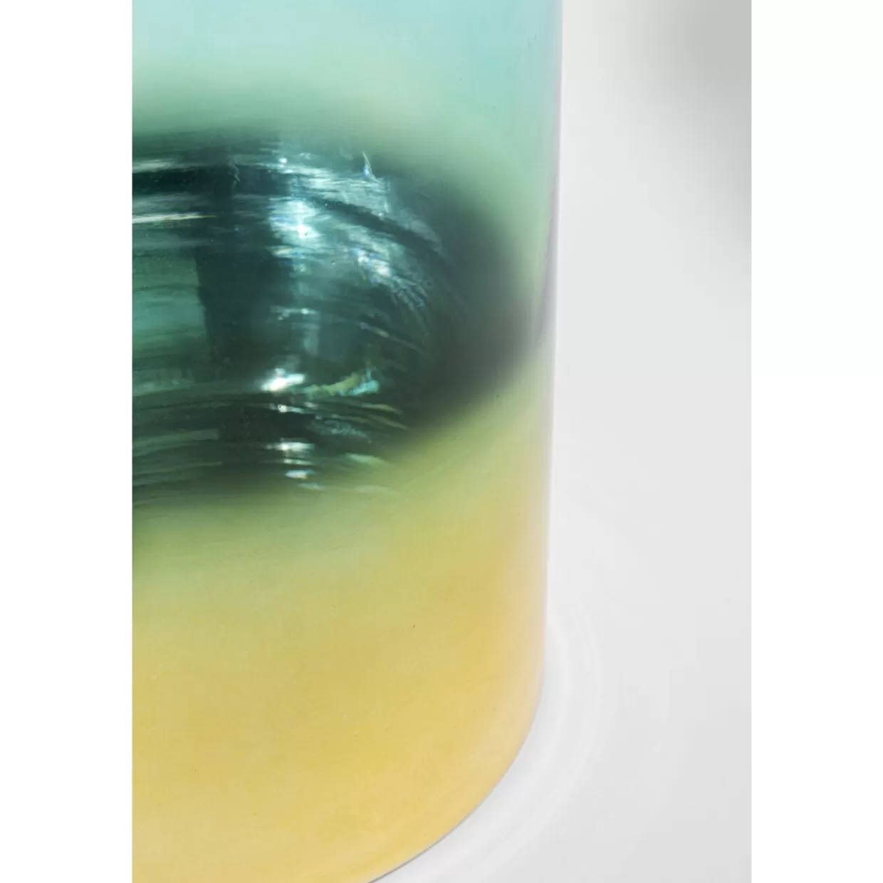 Vaso Turchese Glow con Luci Eleganti - Design Esclusivo KARE, Altezza 20 cm per Arredamento Moderno