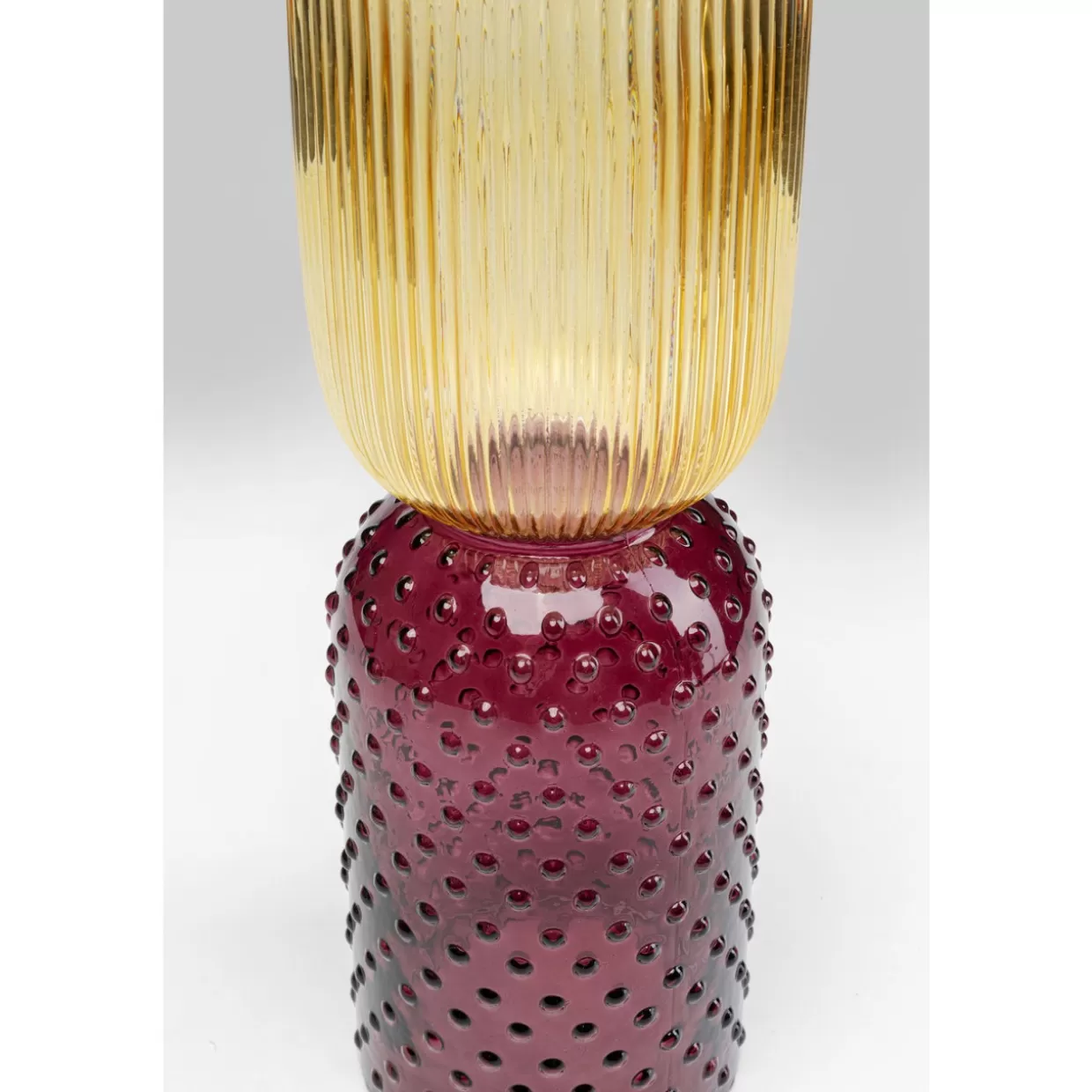 KARE Vaso Decorativo Doppia Meraviglia | Design Moderno Bicolore in Giallo e Viola, Altezza 38 cm Per Fiori