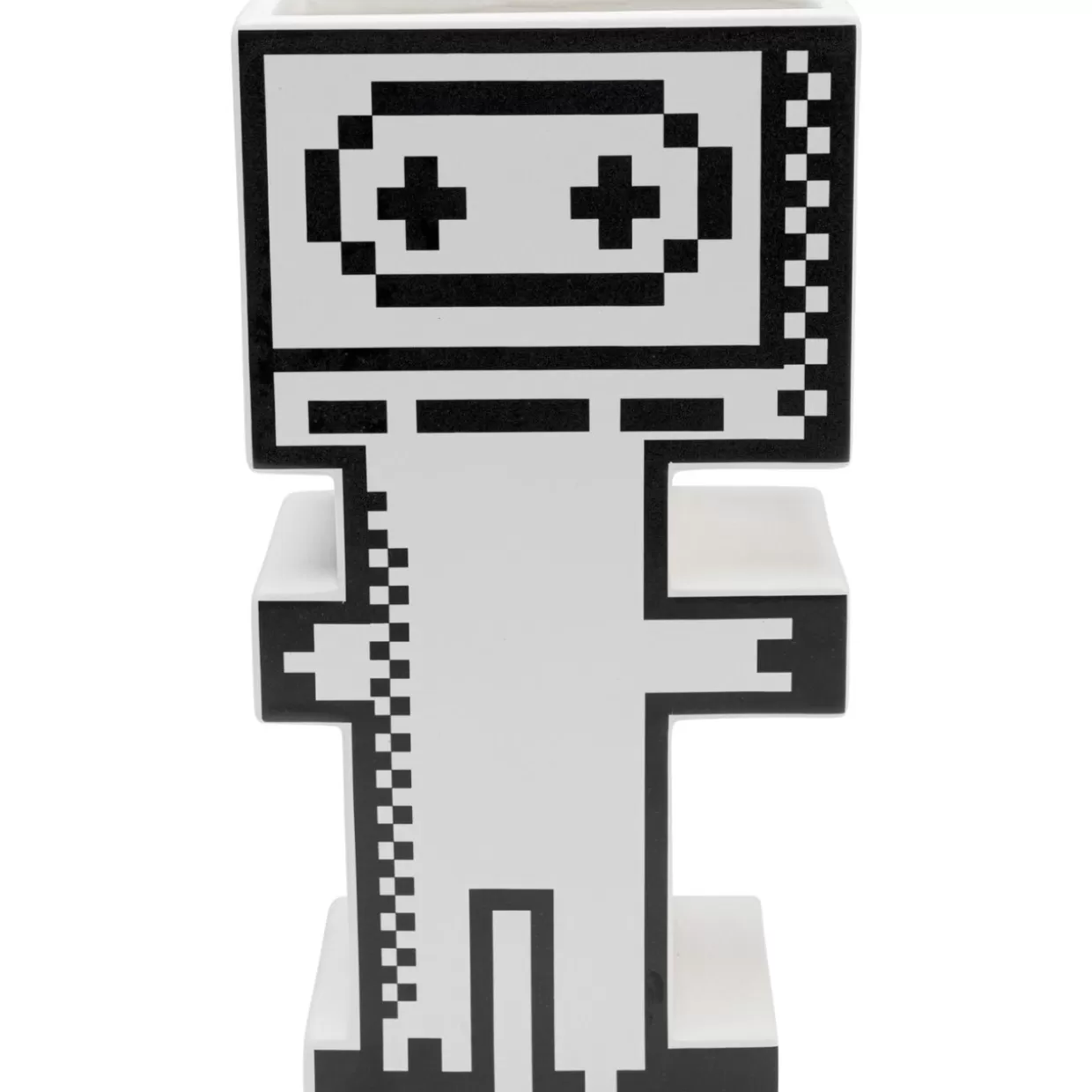 KARE Design - Vaso Moderno Pixel Robot, Design Unico per Interni, Altezza 24 cm