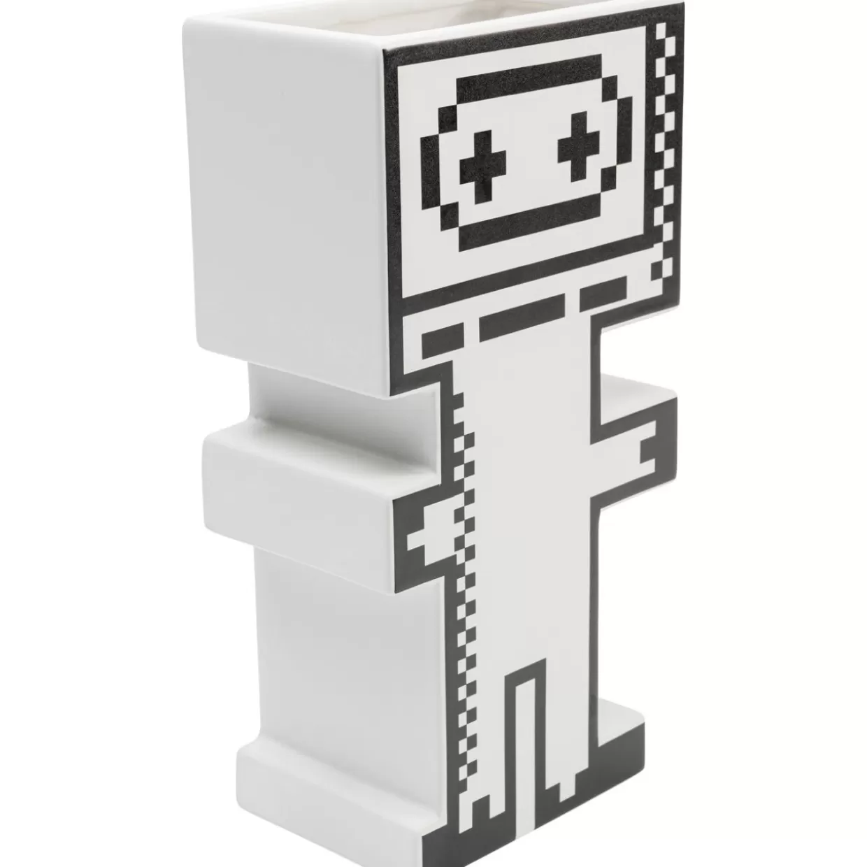 KARE Design - Vaso Moderno Pixel Robot, Design Unico per Interni, Altezza 24 cm