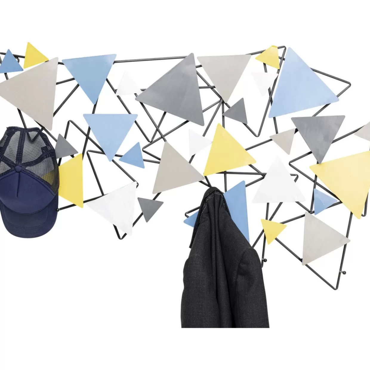 Attaccapanni da parete moderno con struttura geometrica Trigon - 100 cm - Design esclusivo KARE per arredi funzionali