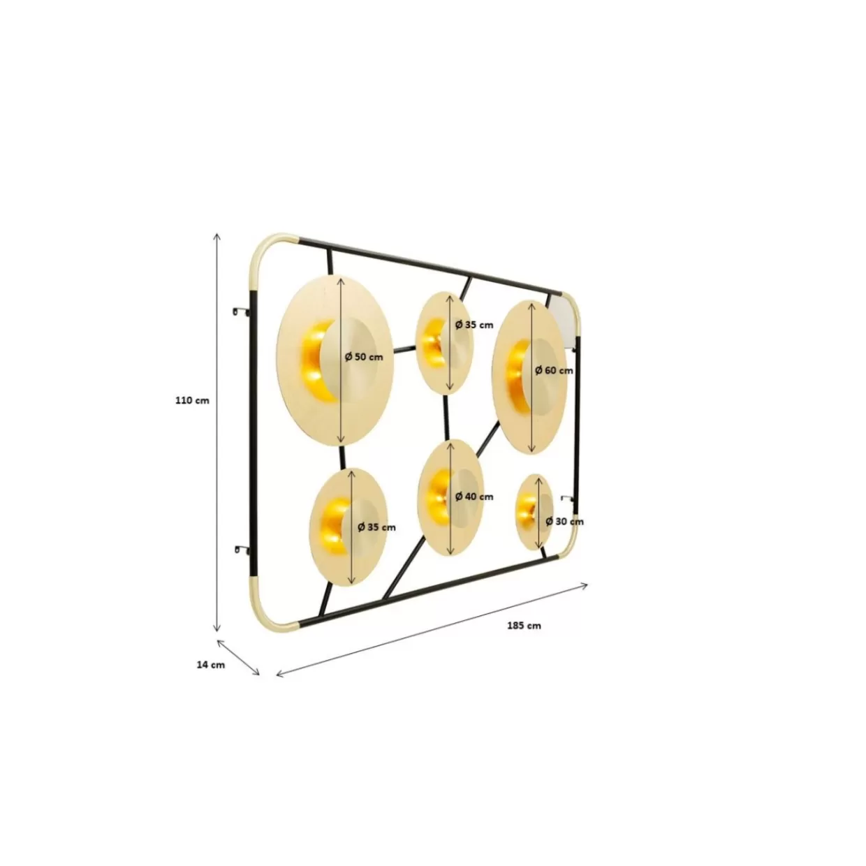KARE Design Wandleuchten | Wandleuchte Disc 6Er