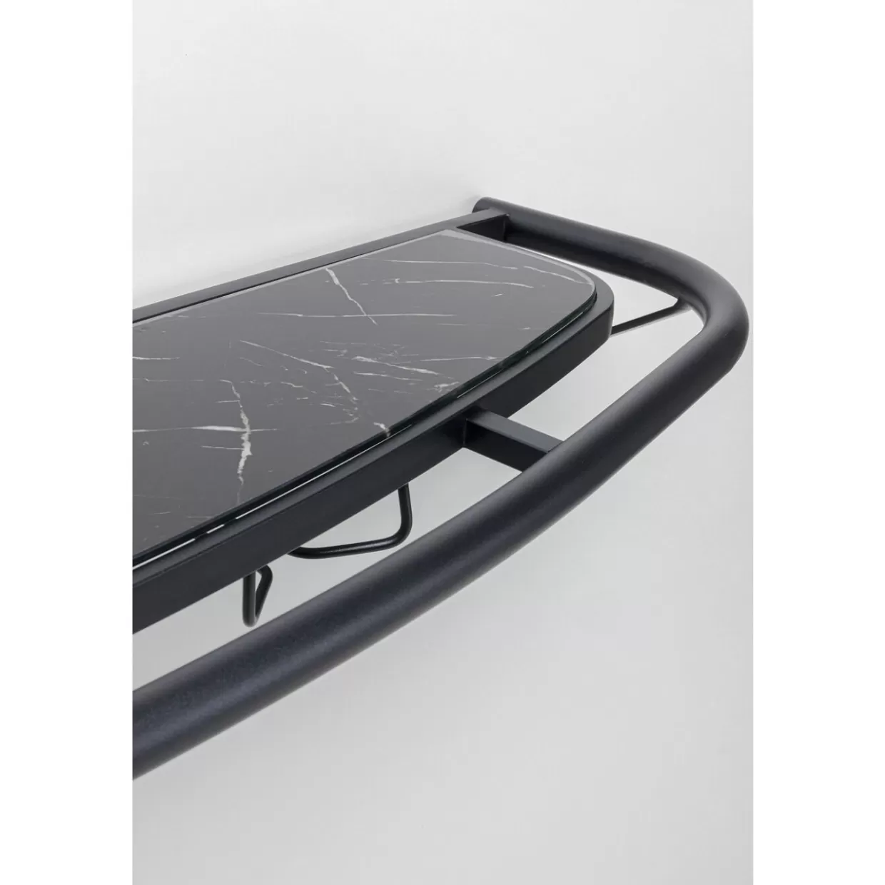 KARE Design - Mensola Parete Moderna Treviso, Colore Nero, Dimensioni 120x10 cm