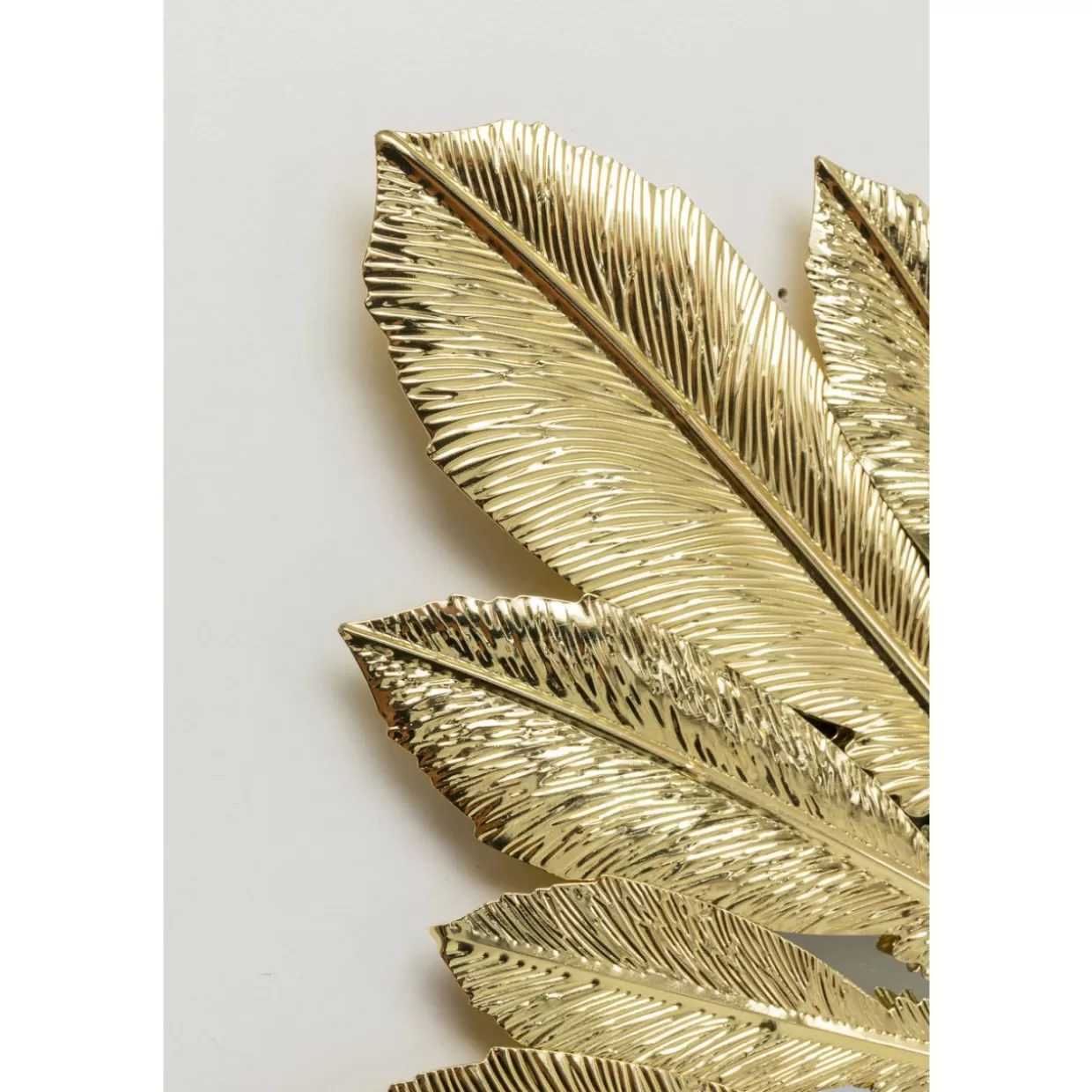 Specchio KARE Design con Piume Eleganti - Decorazione da Parete con Dettaglio Dorato, Dimensioni 69x49 cm