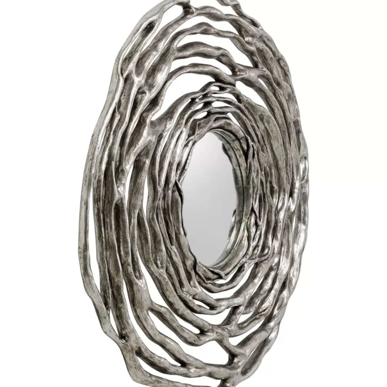 Specchio Moderno Twiggy Argento da Parete - Design Elegante KARE, Diametro 121 cm per Arredamento Contemporaneo