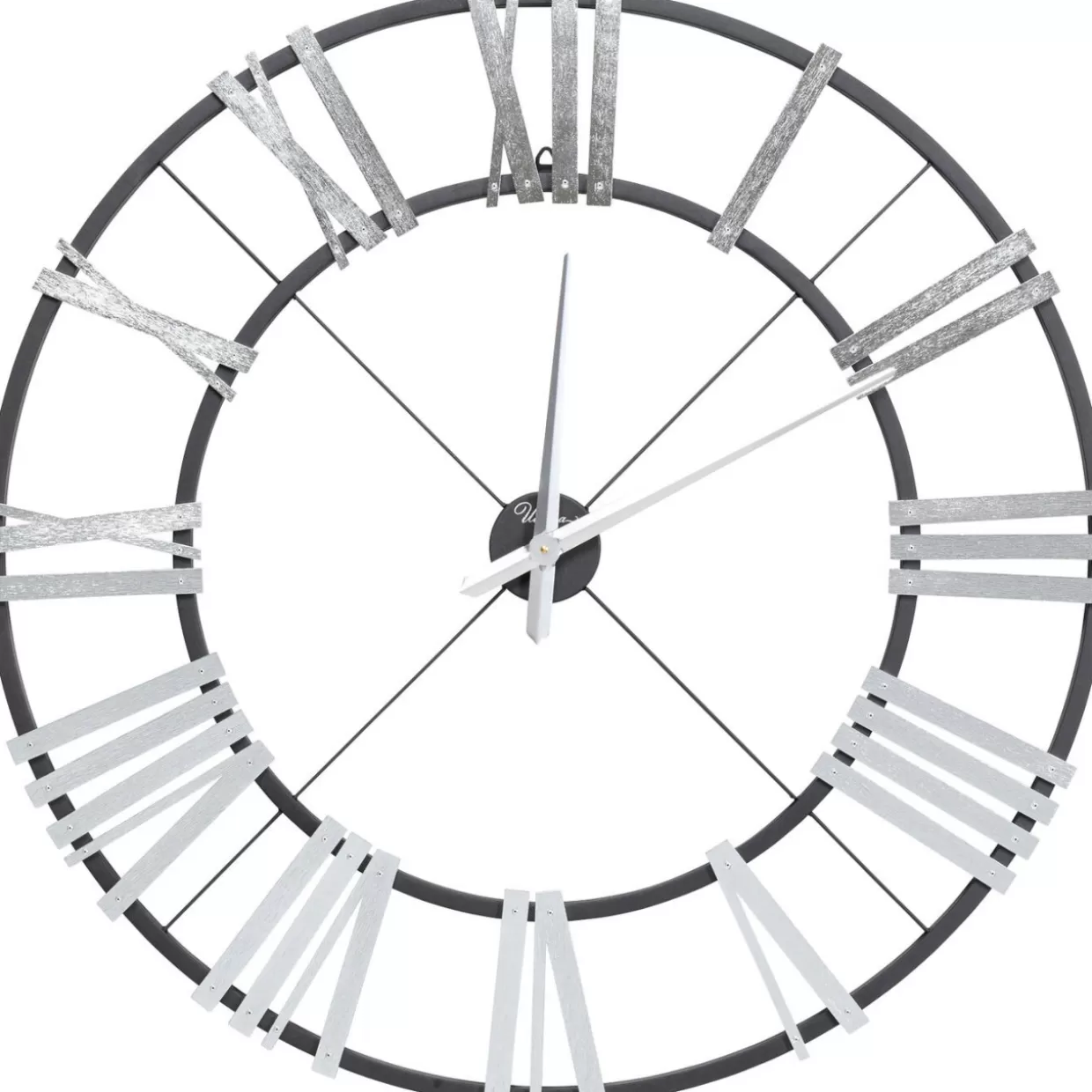Orologio da Parete Nevio - Design Moderno in Argento, Diametro 95 cm | Collezione Esclusiva KARE per Interni Contemporanei