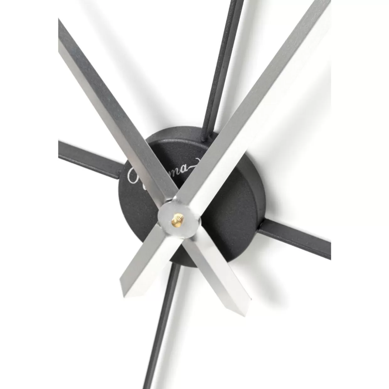 Orologio da Parete Nevio - Design Moderno in Argento, Diametro 95 cm | Collezione Esclusiva KARE per Interni Contemporanei