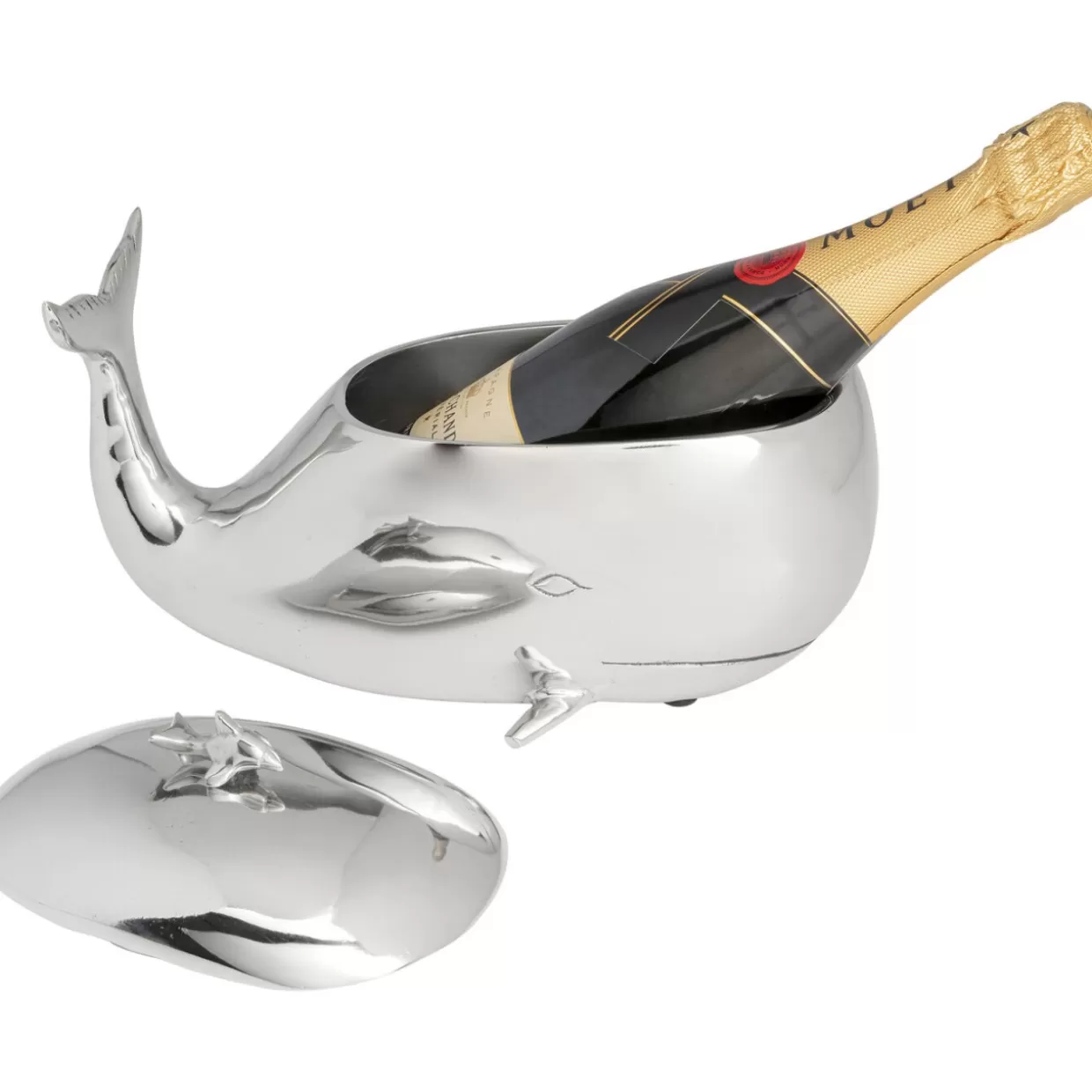 KARE Design - Stoviglie e Accessori per Tavola con Raffreddatore da Vino Whalefish, Design Innovativo per un Servizio Contemporaneo